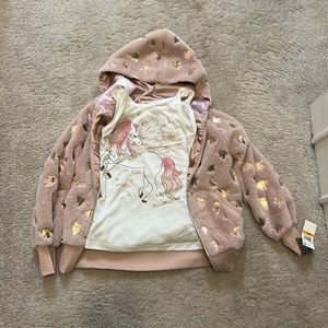 Unicorn pink jacket and top!